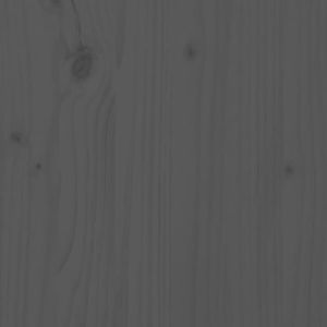 Градинска кашпа със сгъваем плот, сива, масивен бор