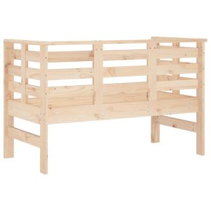 Градинска пейка, 111,5x53x71 см, борово дърво масив