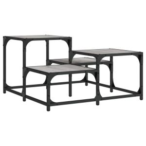 Кафе маса, сив сонома, 68x68x40 см, инженерно дърво