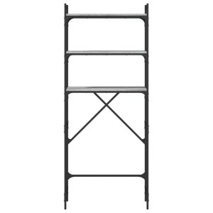 Рафт за пералня, сив сонома, 67x25x163 см, инженерно дърво