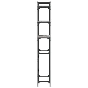 Рафт за пералня, сив сонома, 67x25x163 см, инженерно дърво