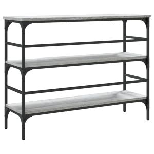 Конзолна маса, сив сонома, 100x32x75 см, инженерно дърво