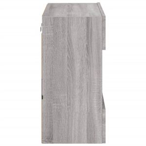 Стенен ТВ шкаф с LED осветление, сив сонома, 58,5x30x60,5 см