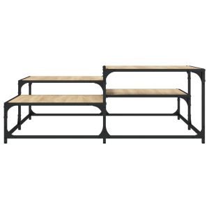 Кафе маса, дъб сонома, 107x107x40 см, инженерно дърво