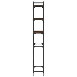 Рафт за пералня, кафяв дъб, 67x25x163 см, инженерно дърво