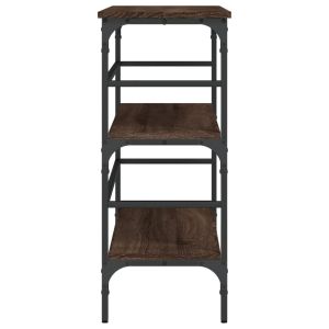 Конзолна маса, кафяв дъб, 100x32x75 см, инженерно дърво