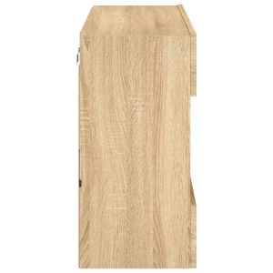 Стенен ТВ шкаф с LED осветление, сонома дъб, 78,5x30x60,5 см