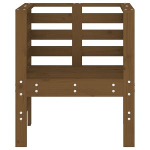 Градински столове 2 бр меденокафяви 61,5x53x71 см бор масив