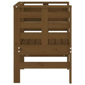 Градински столове 2 бр меденокафяви 61,5x53x71 см бор масив