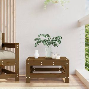 Градинска табуретка, меденокафяв, бор масив