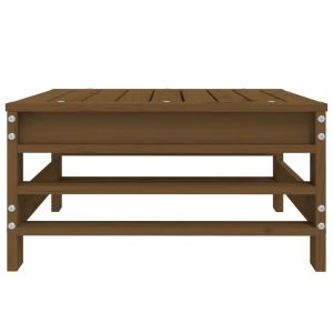 Градинска табуретка, меденокафяв, бор масив