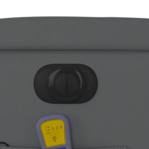 Електрически масажен реклайнер стол, сив, изкуствена кожа