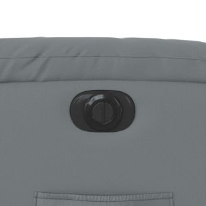 Електрически реклайнер стол, сив, изкуствена кожа