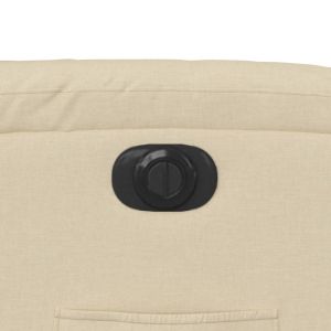 Електрически стол реклайнер , кремав, текстил