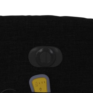 Електрически масажен наклоняем стол, черен, текстил