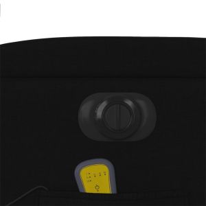 Електрически масажен наклоняем стол, черен, текстил