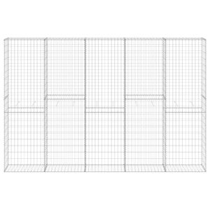 Габионна стена с капаци, поцинкована стомана, 300x30x200 см