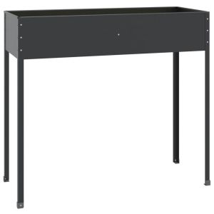 Градинска кашпа антрацит 100,5x40,5x90 см поцинкована стомана