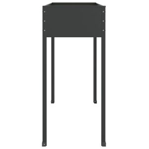 Градинска кашпа антрацит 100,5x40,5x90 см поцинкована стомана