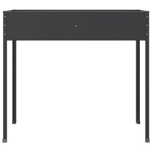 Градински кашпи, 2 бр, антрацит, поцинкована стомана