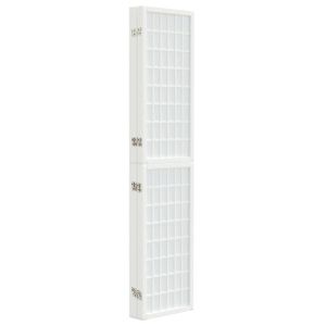 Параван за стая, 5 панела, в японски стил, 200x170 cм, бял