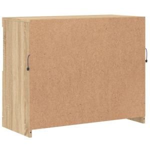 Сайдборд с LED светлини, сонома дъб, 81x37x67 см
