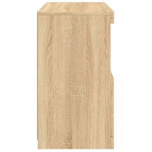 Сайдборд с LED светлини, сонома дъб, 60x37x67 см