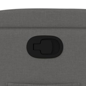 Изправящ реклайнер стол, тъмносив, текстил