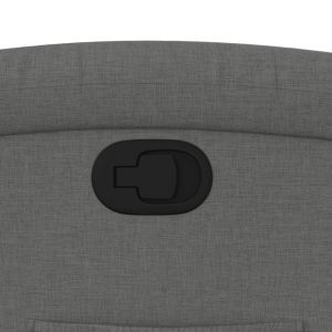 Изправящ реклайнер стол, тъмносив, текстил