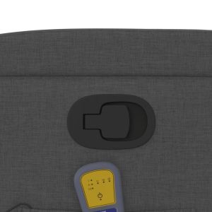 Изправящ масажен реклайнер стол,тъмносив, текстил