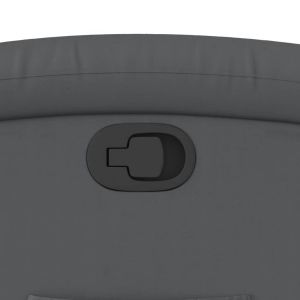 Изправящ реклайнер стол, сива, изкуствена кожа