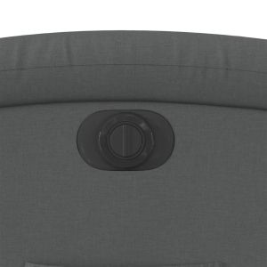 Електрически изправящ реклайнер стол, тъмносив, текстил