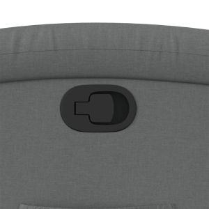 Изправящ реклайнер стол, тъмносив, текстил