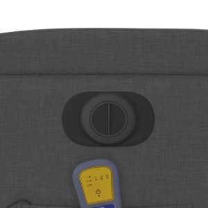 Електрически изправящ масажен реклайнер стол тъмносив текстил