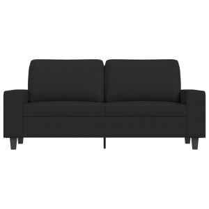2-местен диван, черен, 140 см, текстил