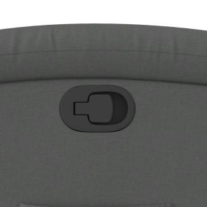 Изправящ реклайнер стол, тъмносив, текстил