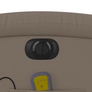 Електрически изправящ масажен реклайнер, капучино, еко кожа