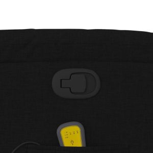 Масажен изправящ стол реклайнер, черен, текстил