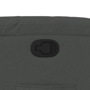 Изправящ реклайнер стол, тъмносив, текстил