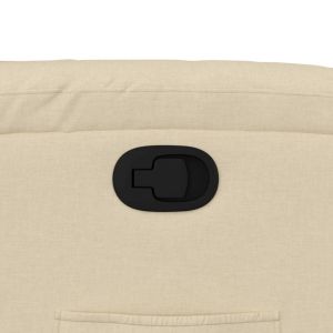 Изправящ реклайнер стол, кремав, текстил