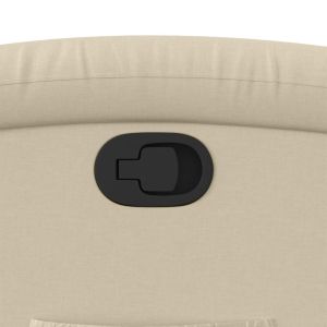 Изправящ реклайнер стол, кремав, текстил