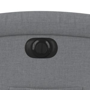 Електрически изправящ реклайнер стол, светлосив, текстил