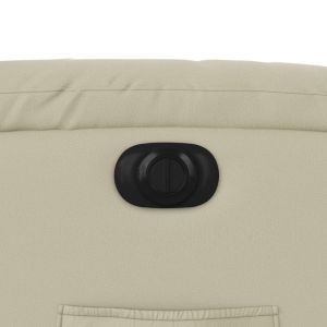 Електрически изправящ масажен реклайнер стол, кремав, еко кожа