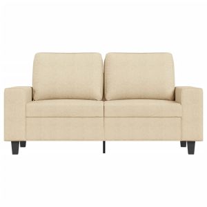 2-местен диван, кремав, 120 см, текстил