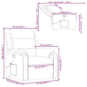Масажен наклоняем стол, тъмносив, кадифе