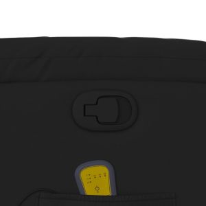 Изправящ масажен реклайнер стол, черен, изкуствена кожа