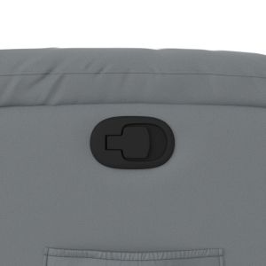 Изправящ реклайнер стол, сива, изкуствена кожа