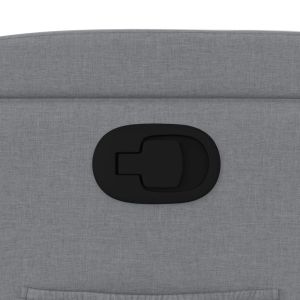 Изправящ реклайнер стол, светлосив, текстил