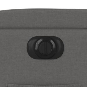 Електрически изправящ реклайнер стол, тъмносив, текстил