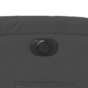 Електрически изправящ реклайнер стол, тъмносив, текстил